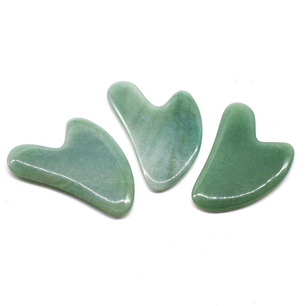 TOP SEWING Gua Sha Facials Tools for Jaw Massage Tools Board Natural Jade Stone for SPA Acupuncture Therapy Trigger Point Treatment