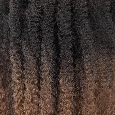 Toyotress Marley Twist Braiding Hair - 18 Inch Ombre Brown Long Marley Hair For Faux Locs, Afro Kinky Curly Marley Twist Crochet Hair Extensions Synthetic Crochet Braids (18 Inch, OT30-6P)