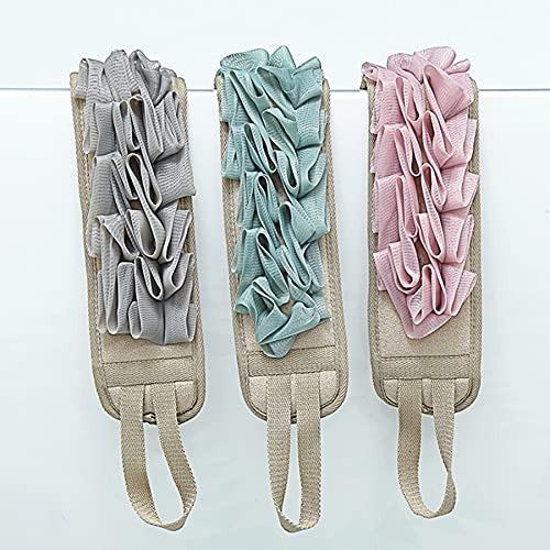 Star Brand Long Lasting Bath Sponge 6 Counts | 60g Heavy Bath Mesh Pouf with Suction Cup | Big Shower Sponge and Loofahs | Holding Up Bathing Exfoliator and Body Scrubber