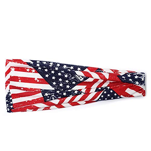 BBTDIN Independence Day Turban Headband Girls Patriotic Bandanas USA Flag Headwarp JHN60 (B3)