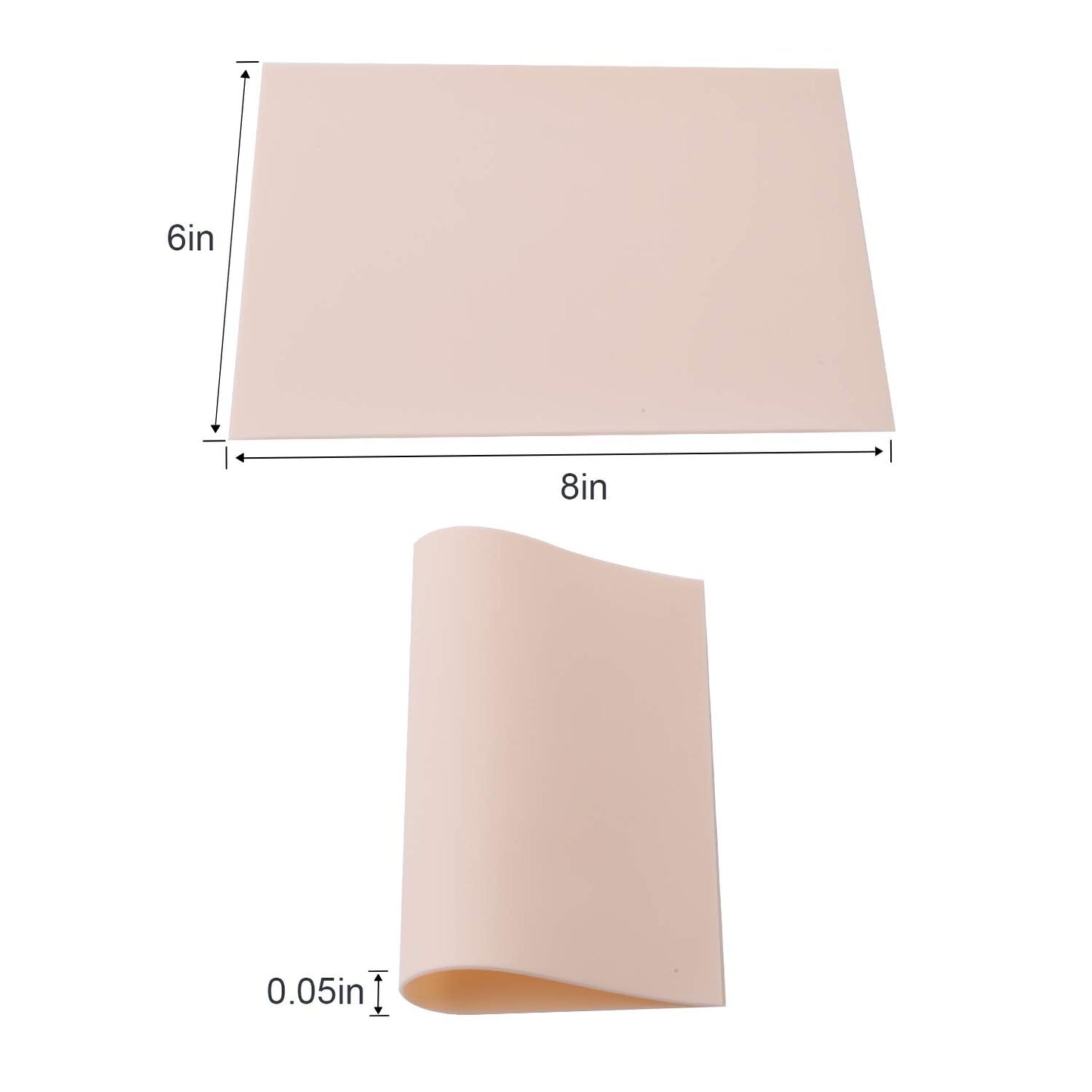 Blank Tattoo Practice Skin, Gospire 10pcs 8x6in Practice Skin Tattoo Skin Practice Sheet for Beginners and Experienced Artists (Rubber Type)