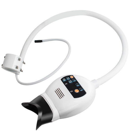 New LED Dental Teeth Whitening Bleaching Machine 3 Mode Teeth Whitener Light Lamp Accelerator Holding on Dental Chair by Superdental