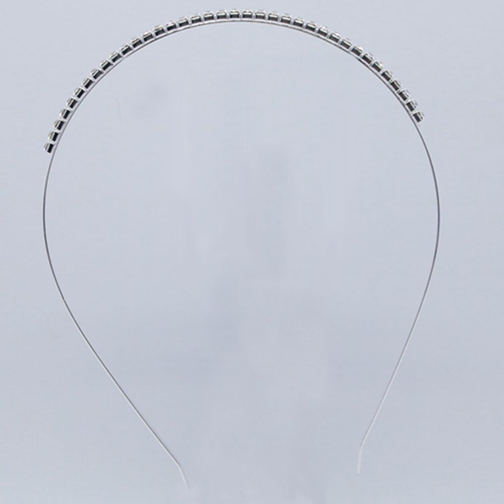 Wiwiw 1 Row Crystal Rhinestone Headband Thin Hair Band Bridal Prom Party headband Hair Accessories for Women Girls (1 Row)