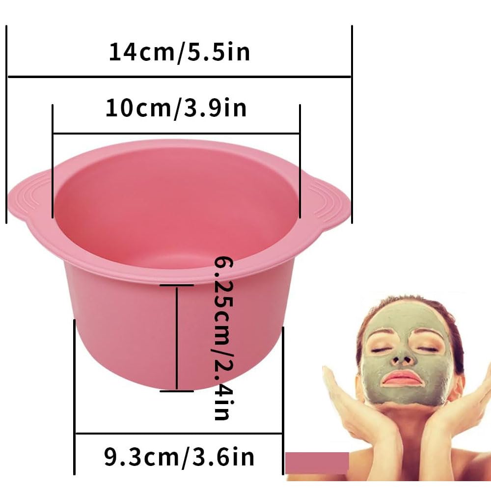 2 Pcs Silicone Wax Warmer Liner & 50 Pcs Waxing Sticks Body Hair Removal Sticks Applicator Easy to Clean Non-Stick Wax Pot Silicone Bowl Replacement…
