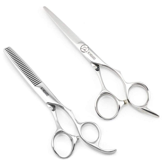 5.75 INCH Hair Cutting Scissors and 5.5 INCH Hair Thinning Scissors Barber Scissors Hair Scissors Hair Cutting Shears Kinsaro