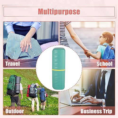 VOCOSTE Toothbrush Travel Case, Plastic, Lightweight Traveling Toothbrush Holders Case, for Travel Business, White, 2.36"x1.57"x7.87"