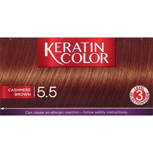 Schwarzkopf Keratin Color Anti-Age Hair Color Cream, 5.5 Cashmere Brown (Packaging May Vary)
