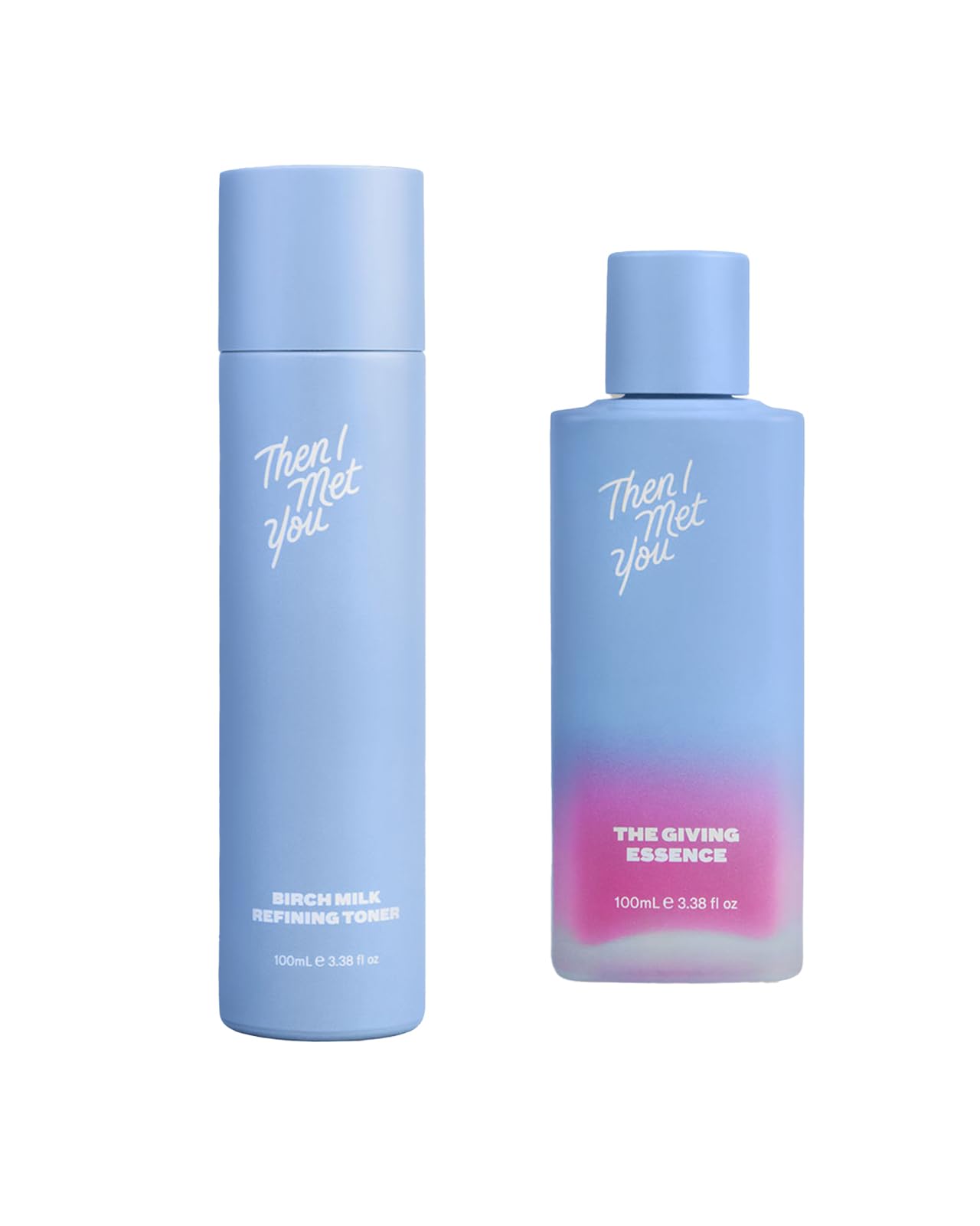 Then I Met You The Skin Balancing Duo Set, with Birch Milk Refining Toner and The Giving Essence, Nourishing & Brightening Duo