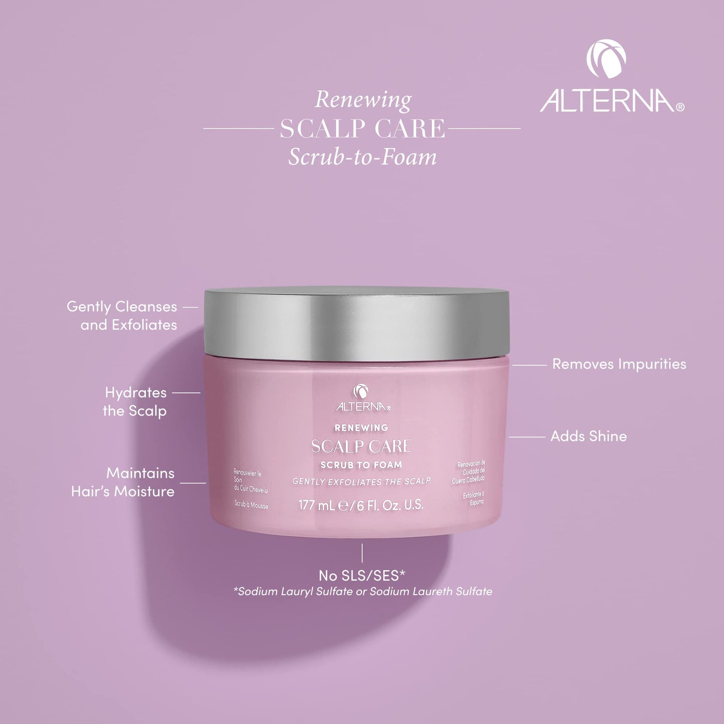 Alterna Renewing Scalp Care Scrub to Foam Scalp Scrub and Hemp Treatment Soothing Scalp Regimen Set | Moisturize, Calm & Soothe Scalp | Vegan