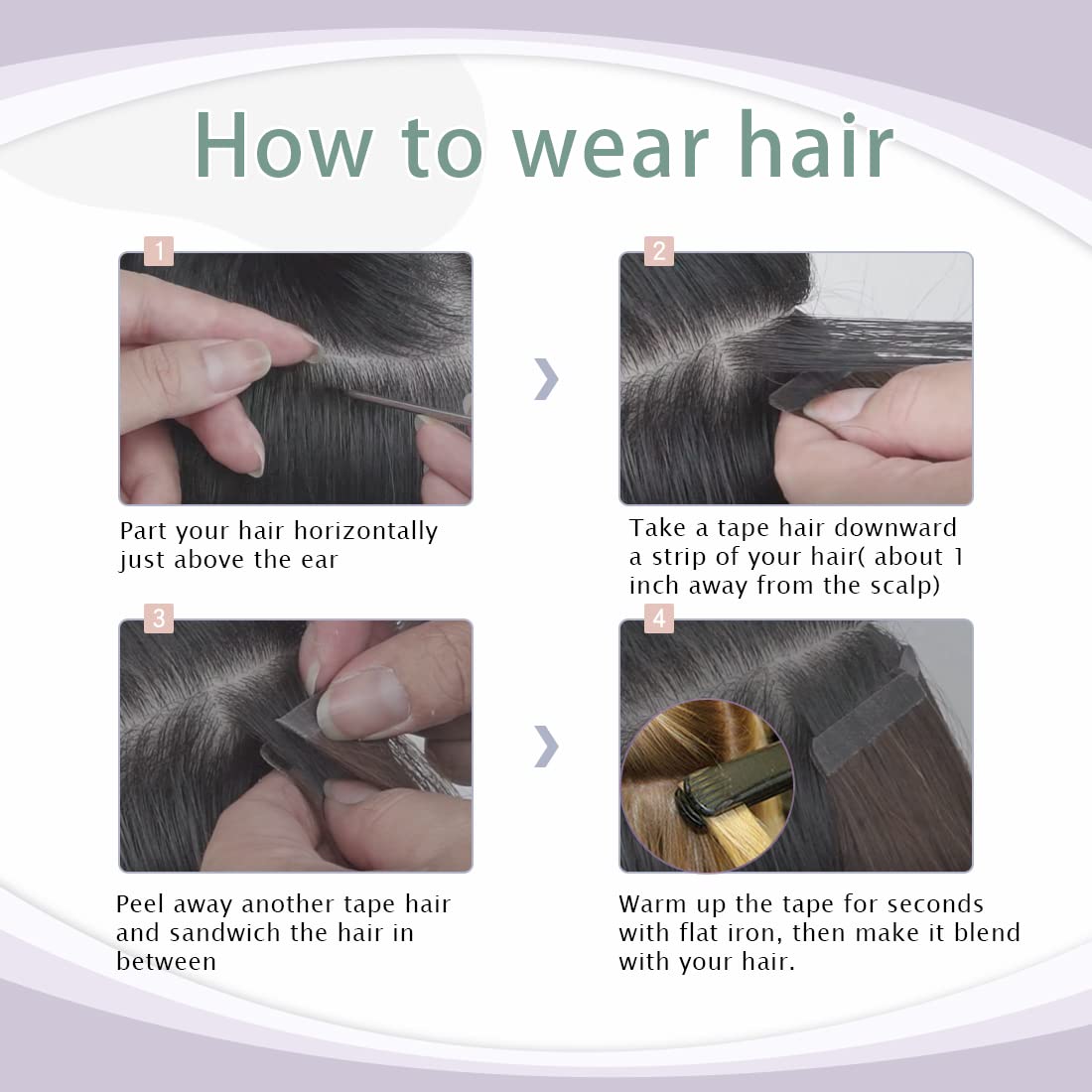 S-noilite Rooted Tape in Hair Extensions Human Hair Tape in Human Hair Seamless Skin Weft Invisible Double Sided Glue in hair for women Silky Straight 20Pcs 60g 22 Inch (#01 Jet Black)