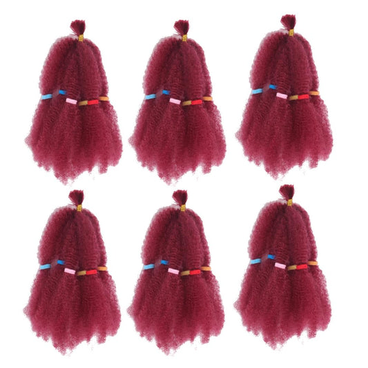 Afro Kinky Hair 12 Inch 6 Packs Pre Stretched Afro Kinky Twist Hair Afro Braiding Hair Kinky Twist Crochet Braids Synthetic Hair Extensions For Women (BUG#, 12 Inch (Pack of 6))