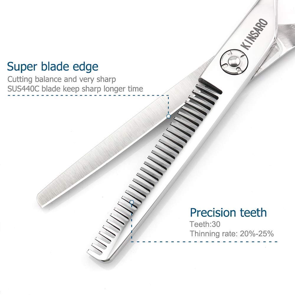 6 Inch Hair shears hair cutting scissors and 6 Inch hair thinning scissors rose handle