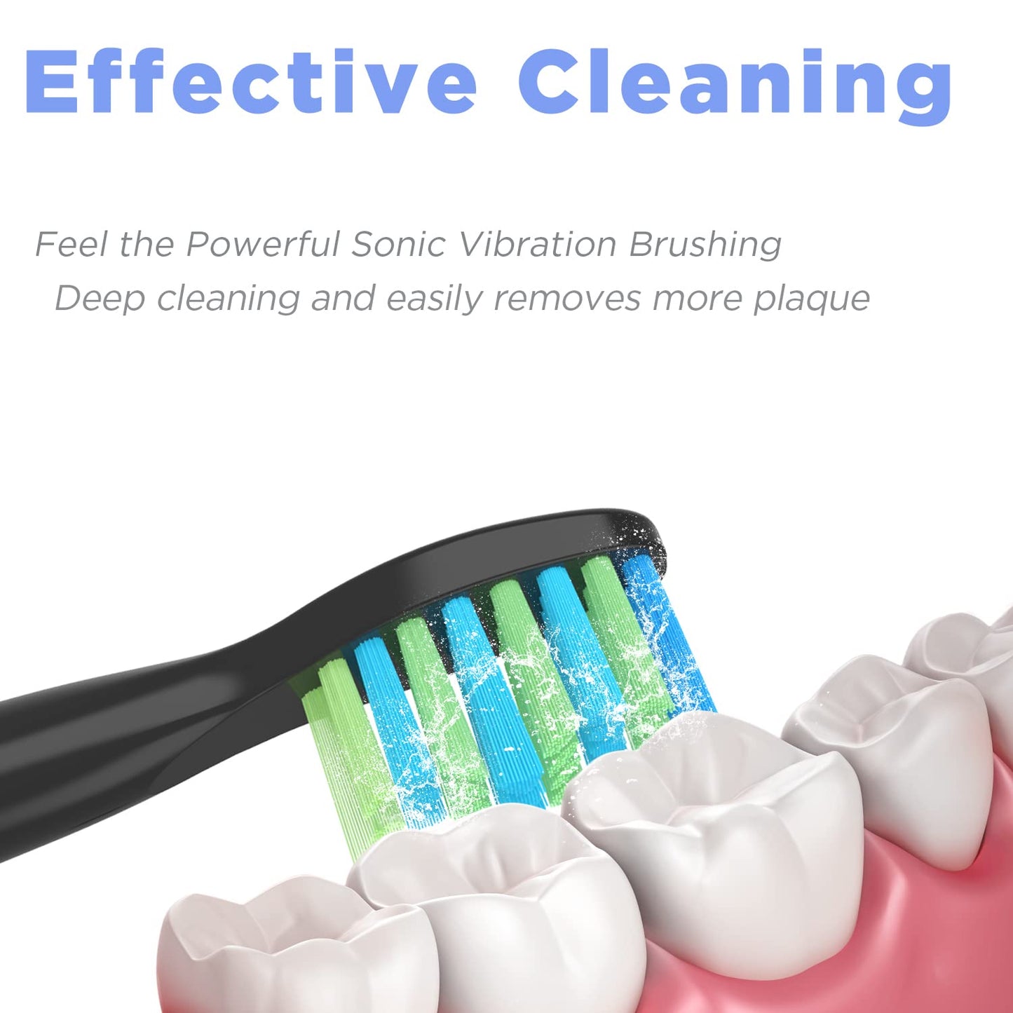 Senyum Toothbrush Replacement Heads for Fairywill,Replacement Brush Heads for Fairy Will, Electric Toothbrush Head for FW-507/508/551/515/917/959,FW-D1/D3/D7/D8, 10 Pack