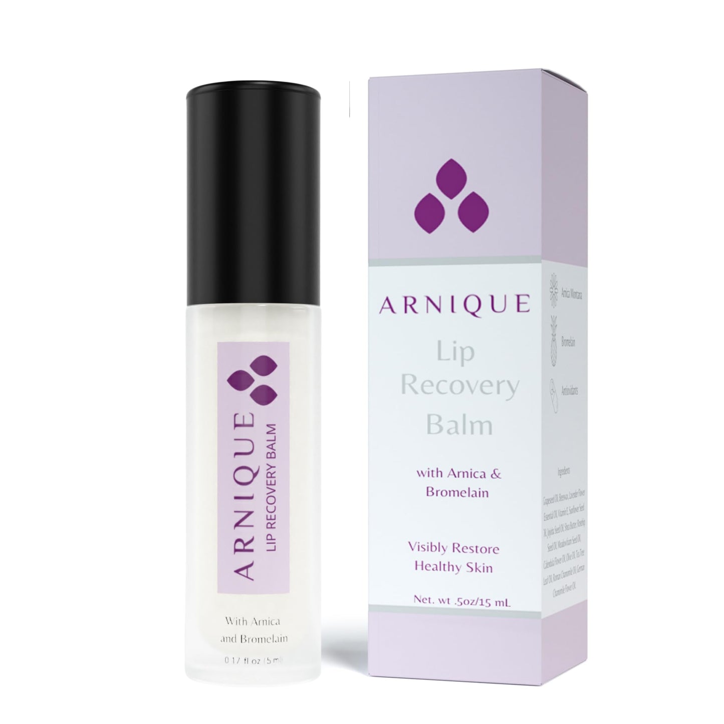Arnique Arnica Lip Balm - for Filler Aftercare with Arnica Montana and Bromelain, Topical Bruise Balm Masque for Lip Flip Injections and Implant Surgery to aide with Bruising, Swelling and Redness