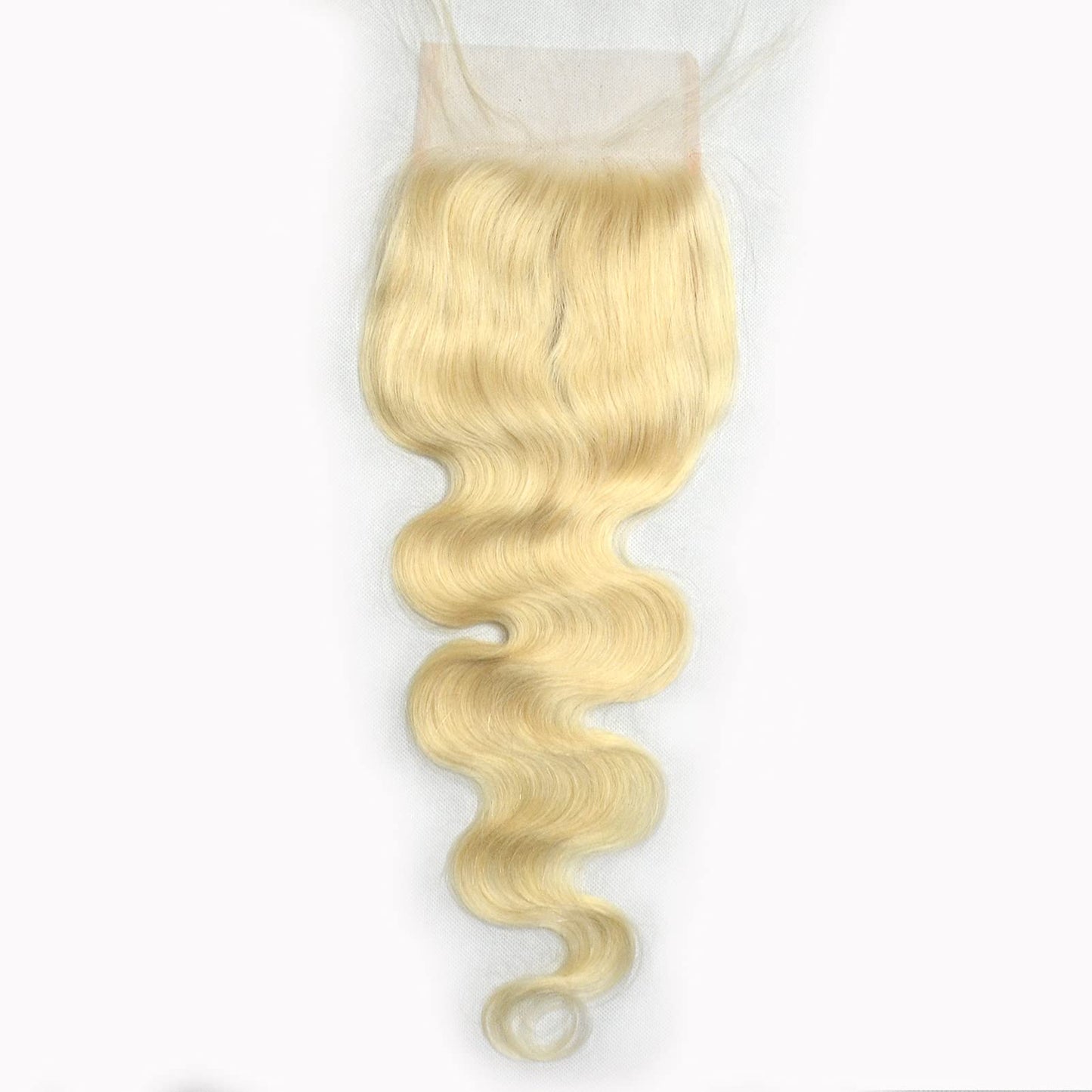 BLUPLE 613 Blonde 5x5 Lace Closure Body Wave Brazilian Virgin Human Hair Free Part with Baby Hair Bleached Knots Pre Plucked Natural Hairline 18 Inch