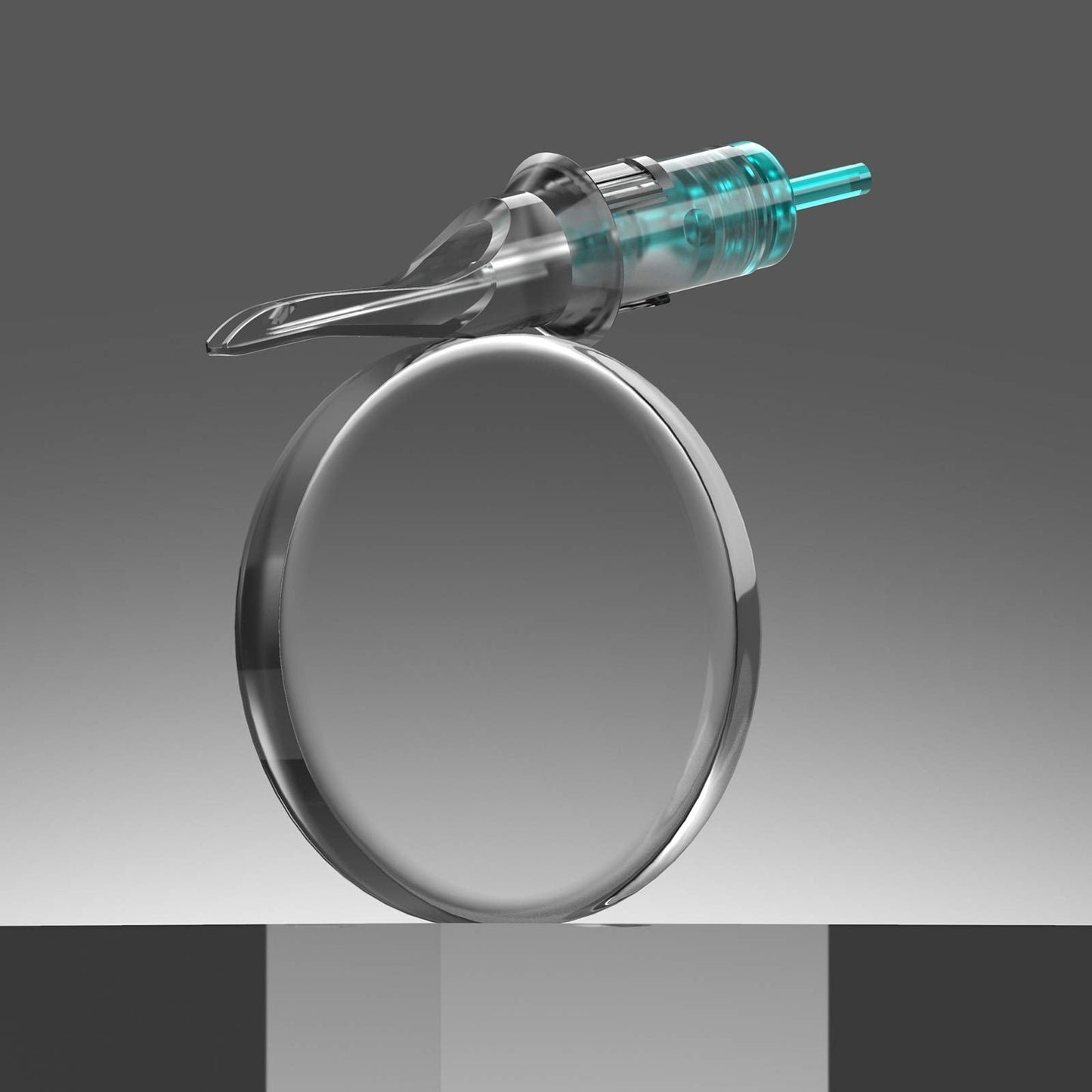 STIGMA Aquamarine Knight Tattoo Cartridges #12(23RM) 20Pcs Standard Disposable Tattoo Needle Cartridges with Membrane Curved/Round Magnum EN02B-20-OF1223RM