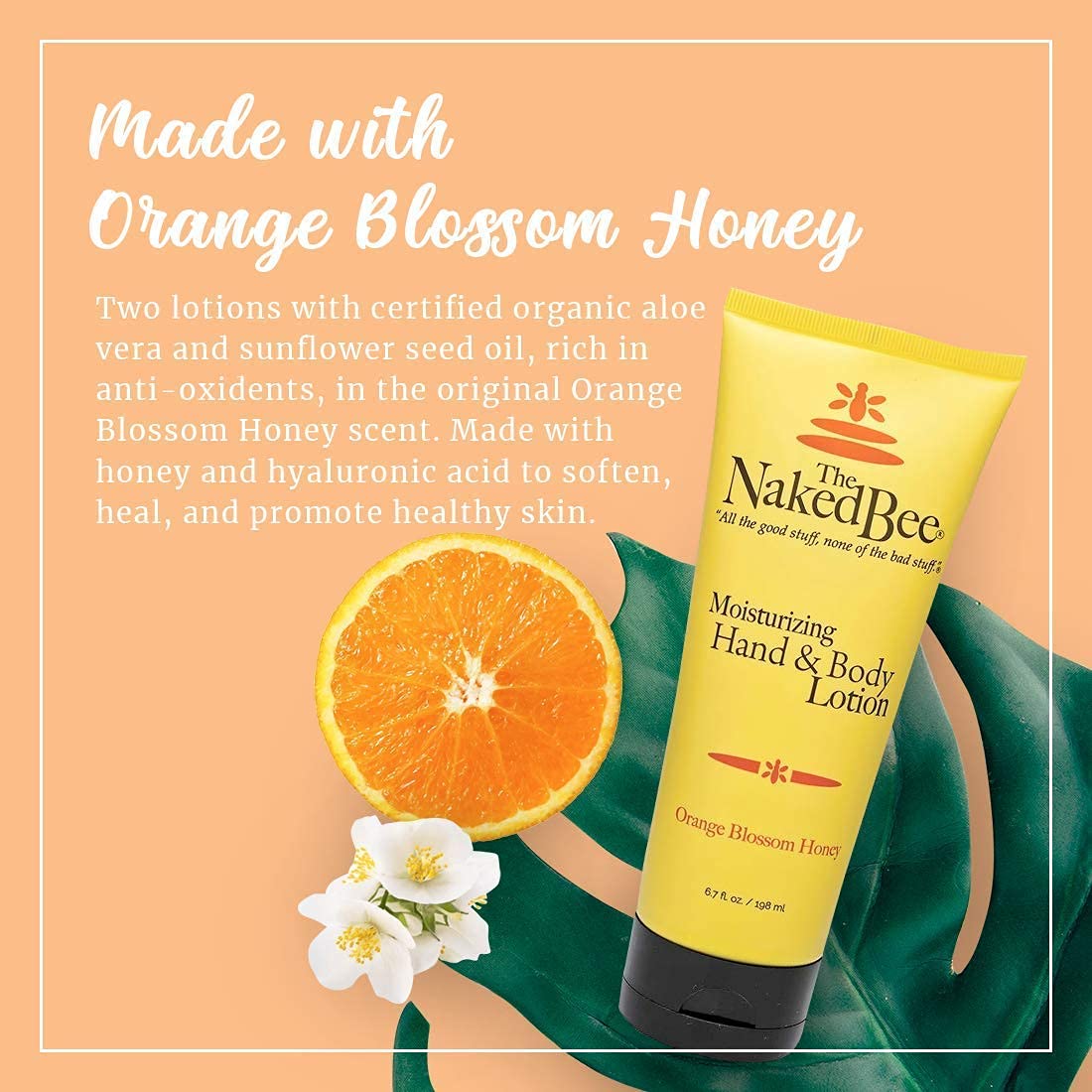 The Naked Bee Orange Blossom Honey Hand and Body Lotion 6.7oz + Honey Serious Restoration for Hands & Feet Gift Set + Orange Blossom Honey Ultra Rich Body Butter 8oz