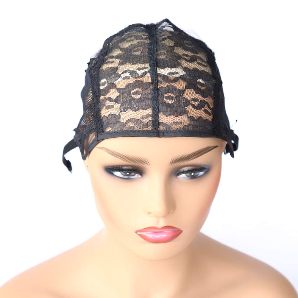 BTWTRY Weaving Cap for Making Wig with Adjustable Strap Wig Cap for Women Girls Medium Size Mesh Lace Wig Cap for DIY Wig (1 Pc, 0060)