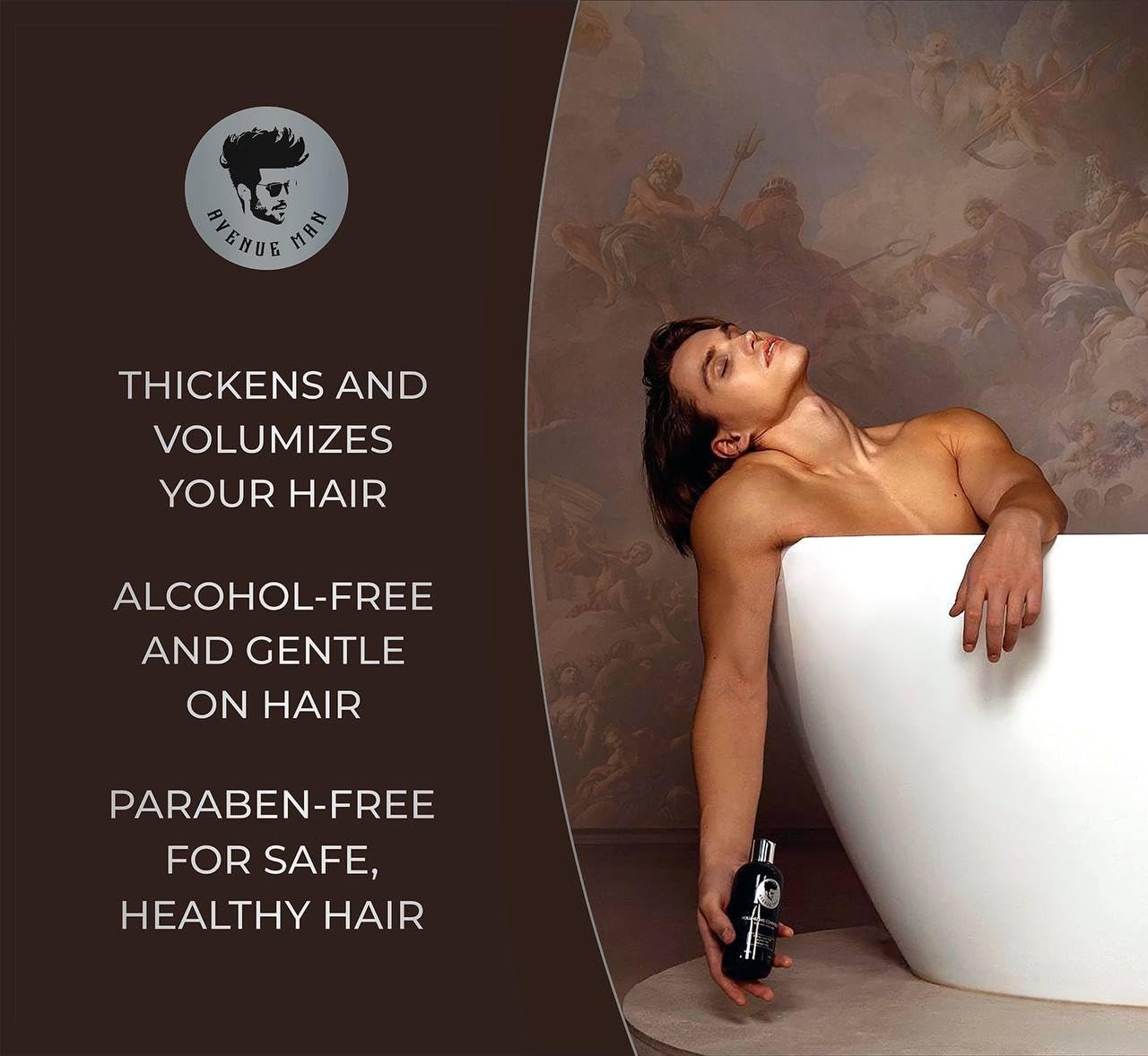 Avenue Man Volumizing Conditioner (12 Fl Oz) - Hair Products For Men - Volumizing and Hydrating Conditioner with Herbal Extracts