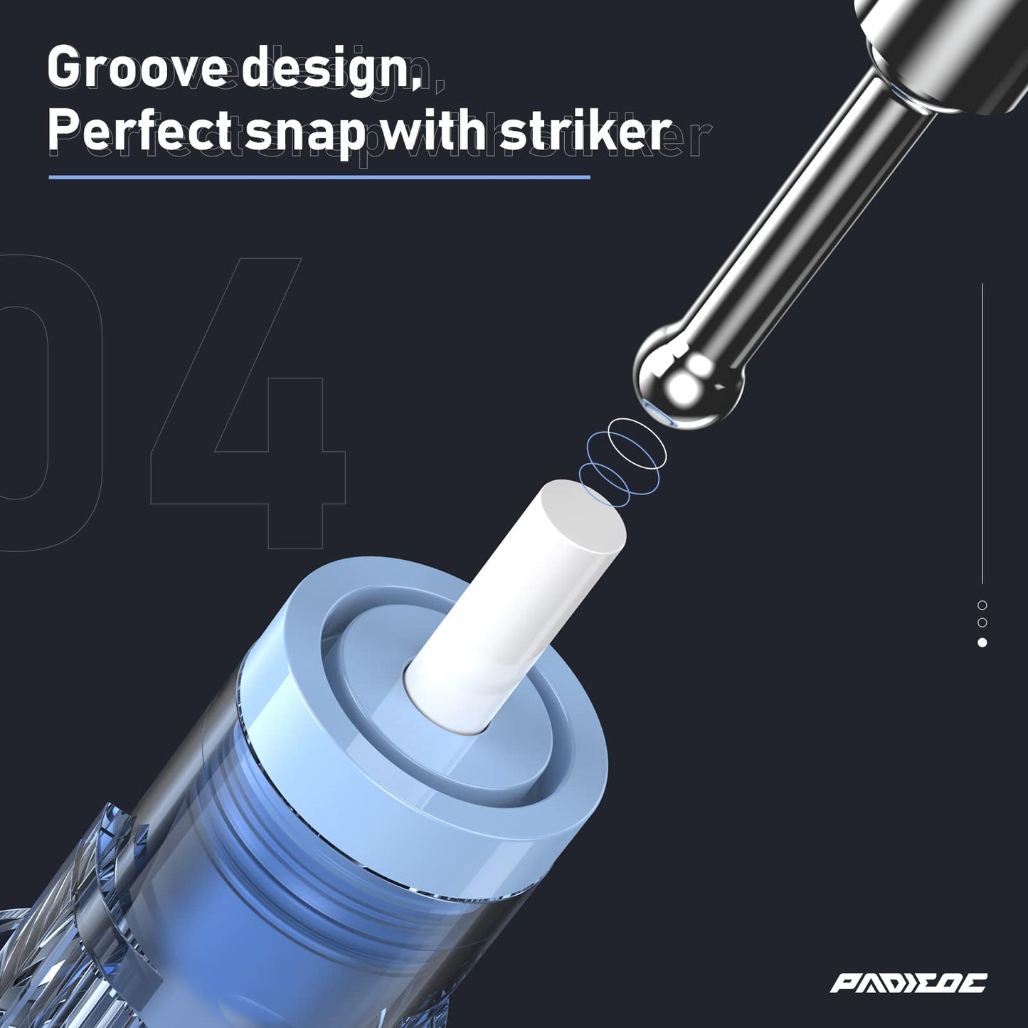 Padieoe Tattoo Cartridge Needles, 50pcs Mixed Tattoo Needle Cartridge Standard Cartridge Needles Round Liner Shader Magnum Tattoo Needle Tattoo Supplies 3RL 7RL 7RS 9RM 9M1 (50pcs 12#)