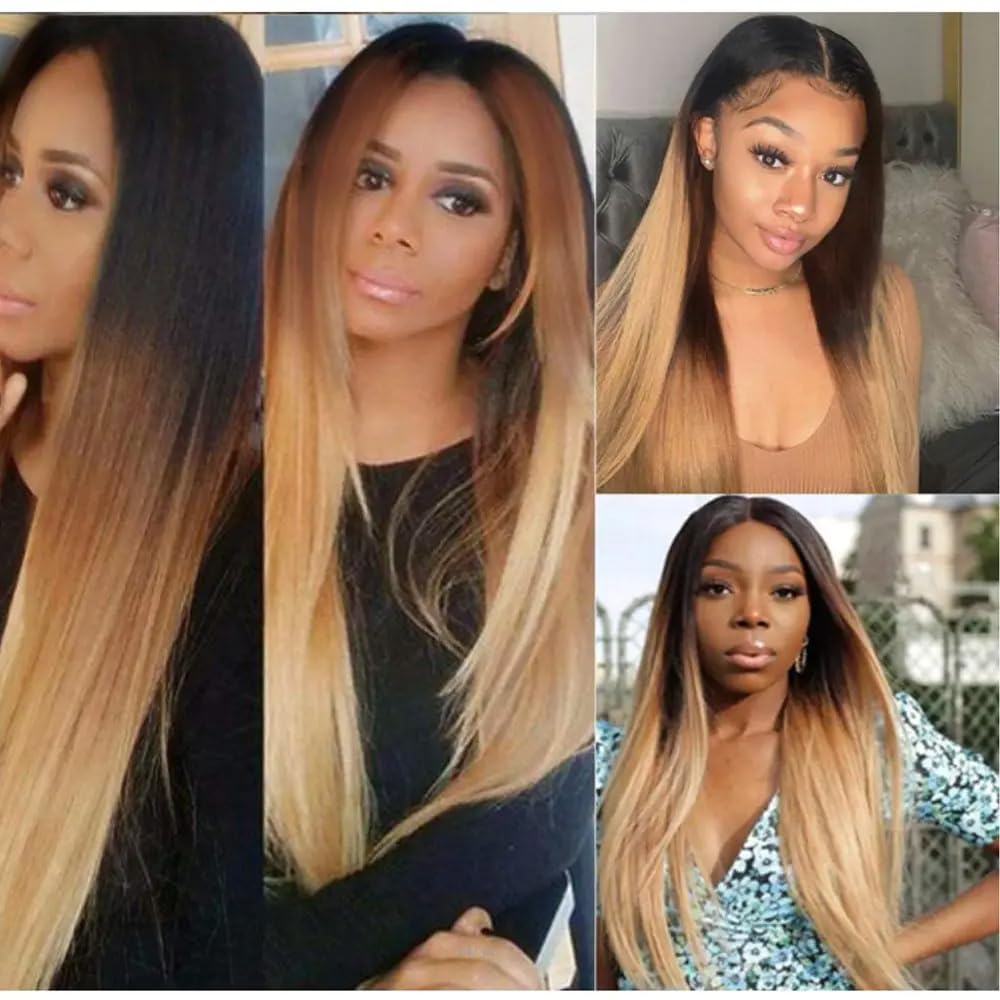 Ombre Hair Straight Hair 3 Bundles(141618) Human Hair Weaves Extensions 100% Virgin human hair straight bundles