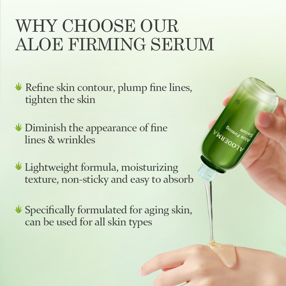 Aloderma Signature Aloe Firming & Rejuvenating Set - 5 Pieces - Gel, Cleanser, Toner, Serum, Cream