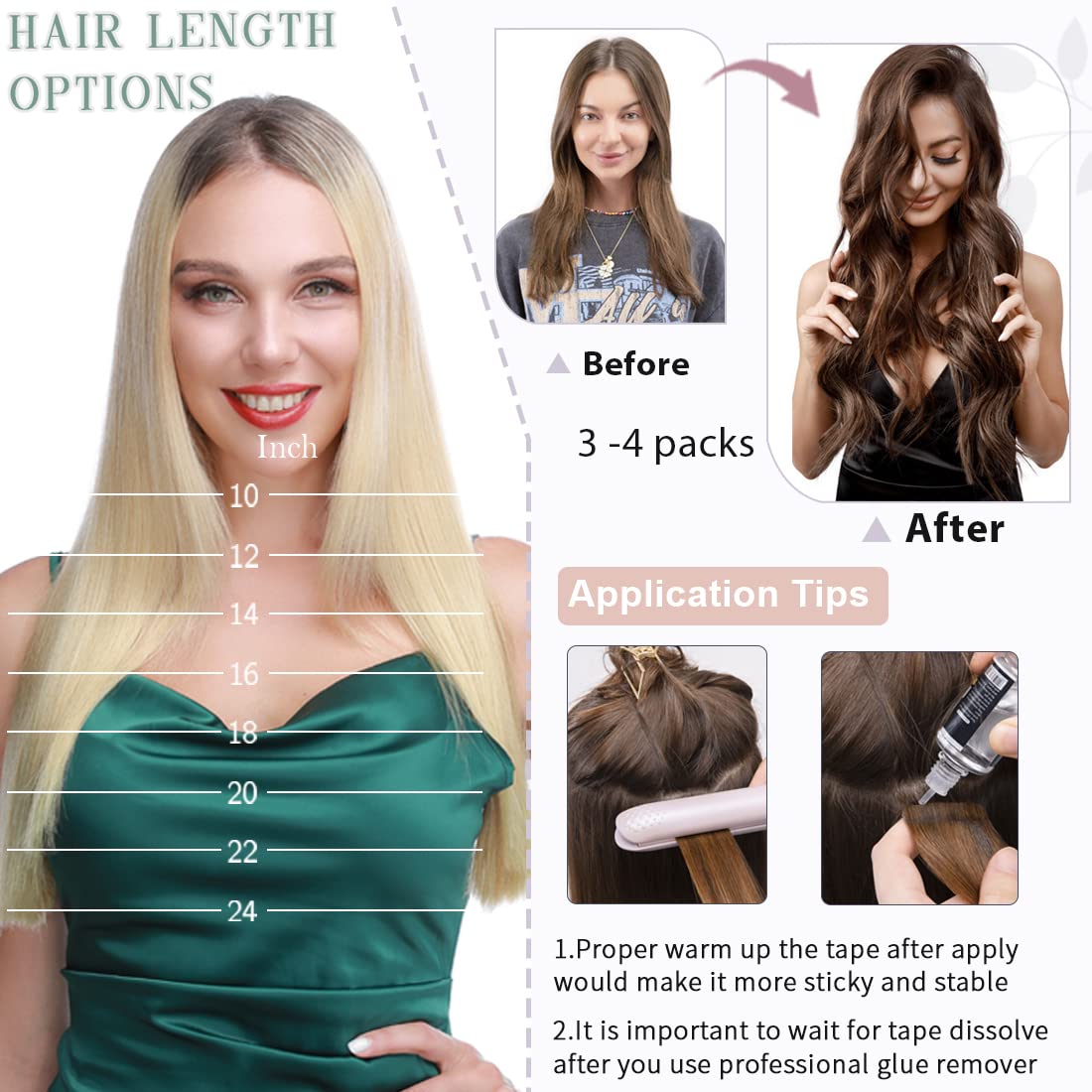 S-noilite Rooted Tape in Hair Extensions Human Hair Tape in Human Hair Seamless Skin Weft Invisible Double Sided Glue in hair for women Silky Straight 20Pcs 60g 22 Inch (#01 Jet Black)