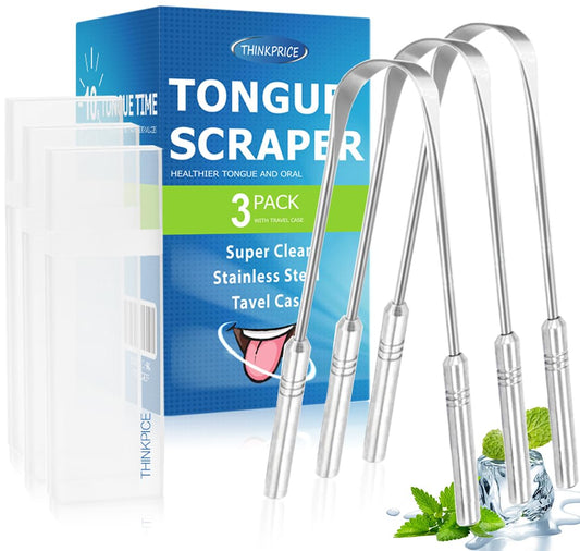 Tongue Scraper for Adults kids Medical Grade Stainless Steel Tongue Cleaner for Oral Hygiene Bad Breath