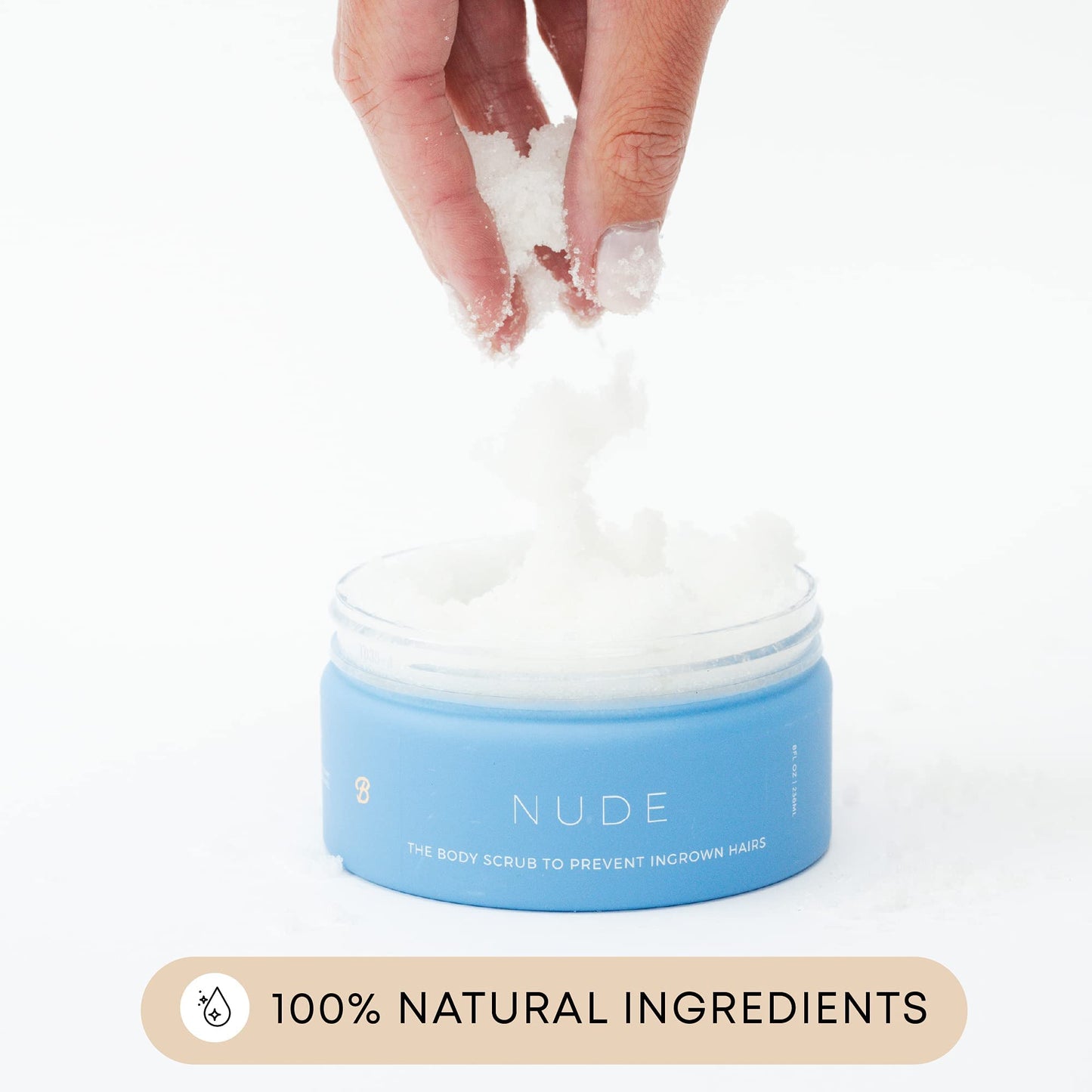 Bushbalm Nude to Prevent Ingrown Hairs, Bushbalm Bermuda to Remove Dark Spots and Bushbalm Sweet Escape to Rejuvenate Dull Skin - Exfoliating Scrub for Soft and Glowing Skin, 236 ml each