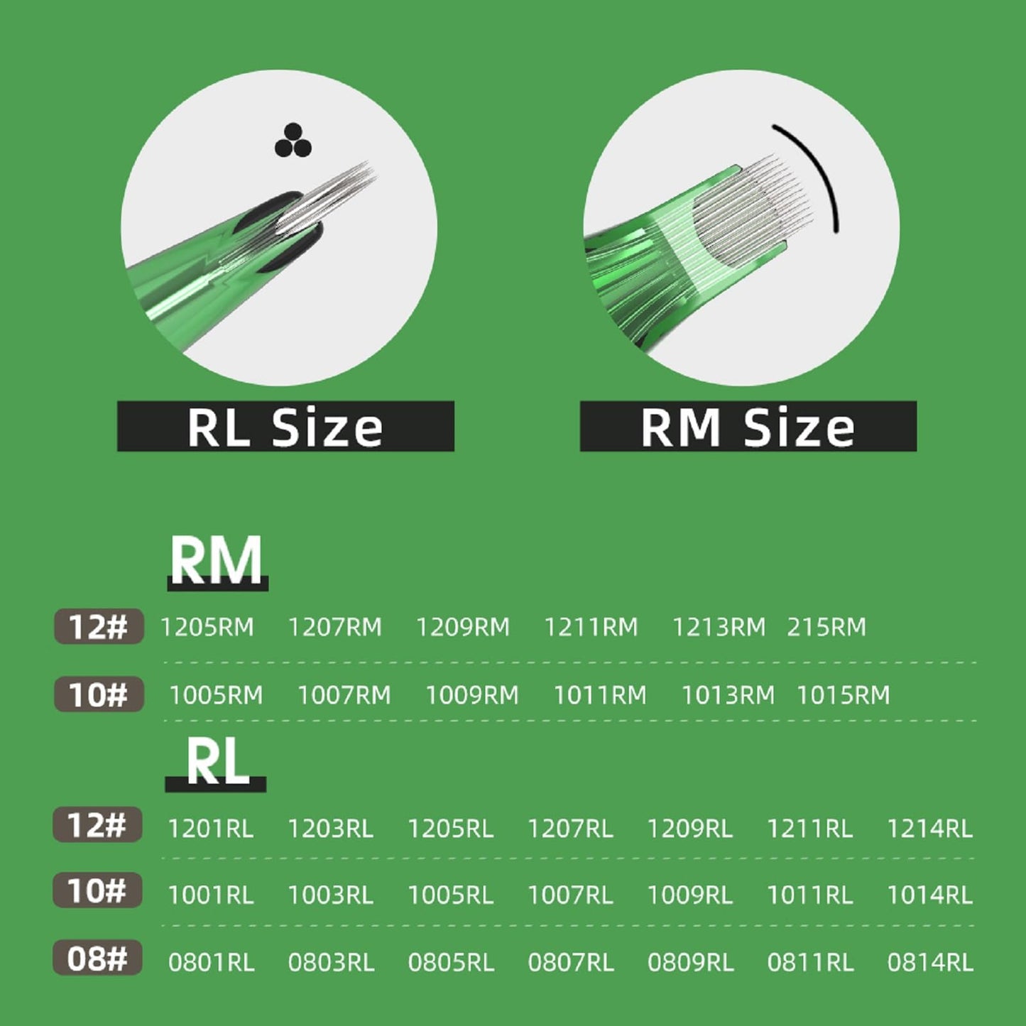 U-REX Tattoo Cartridges Needles-20Pcs #10 (7RM) Bugpin Curved Magnum Disposable Needles for Rotary Tattoo Machine Pen Gun(1007RM)