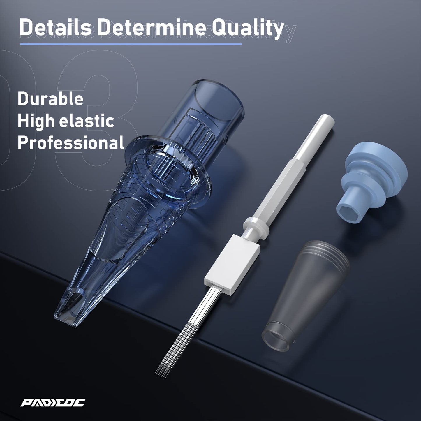 Padieoe Tattoo Cartridge Needles, 50pcs Mixed Tattoo Needle Cartridge Standard Cartridge Needles Round Liner Shader Magnum Tattoo Needle Tattoo Supplies 3RL 7RL 7RS 9RM 9M1 (50pcs 12#)