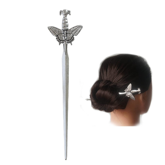 Women Vintage Wicca Hair Stick Hair Pins Long Hair Decoration Halloween Lady Accessories Jewelry (04)