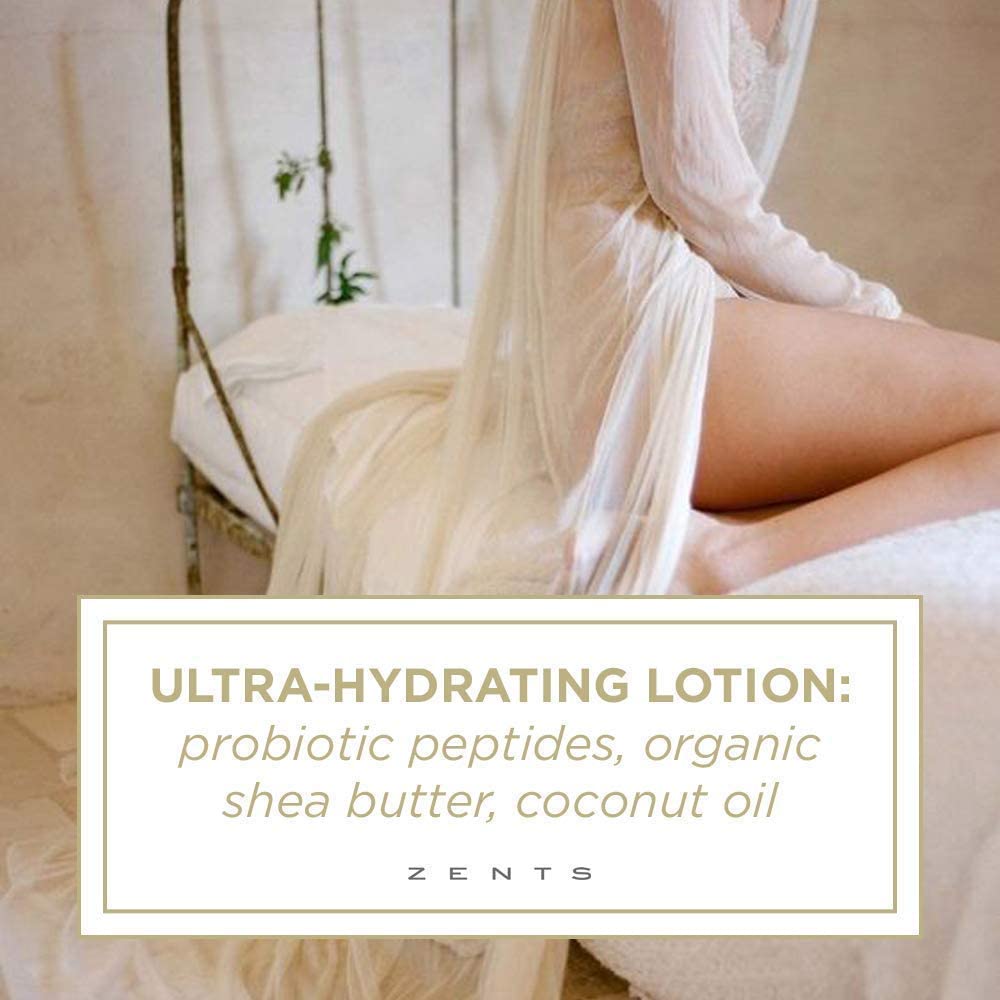 Zents Body Wash and Lotion Set, Ageless Aloe Moisture Body and Hand Wash, Age Defying Probiotic Body and Hand Lotion, Cleanse, Moisturize and Nourish Dry Skin, A Powerful Skin Healing Duo (Ore)