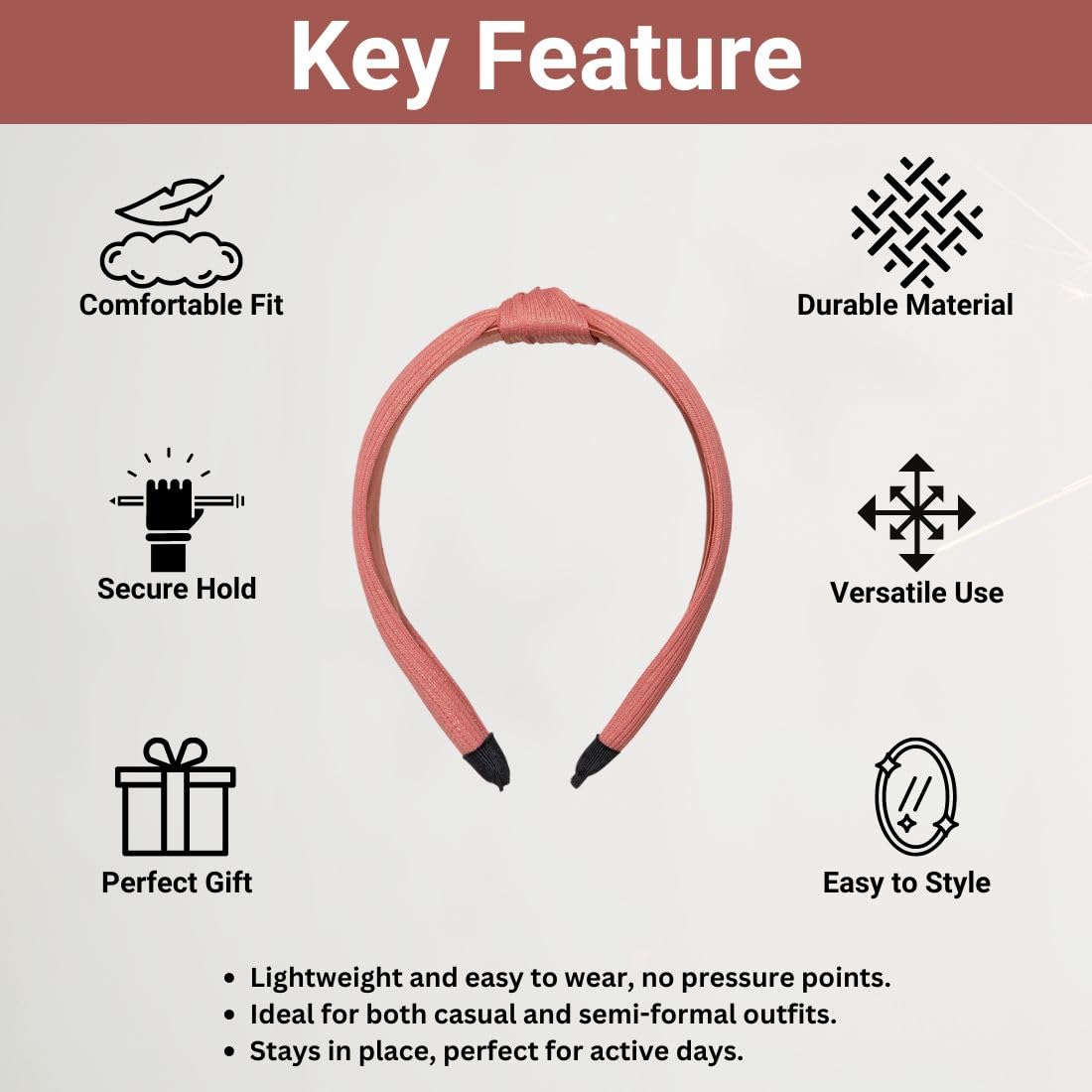 Radhu & Kabby Headband for Women | Plain Turban Hair bands | Fashion Cross Knot HeadBands | Daily Fashion Hair Accessory Set | Pack Of 6 | Smooth and Comfortable | MultiColor