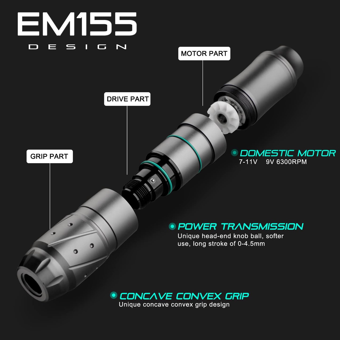 Wireless Tattoo Kit Tattoo Gun Rotary Tattoo Machine+ Tattoo Ink Set 1/2 oz (15ml) Tattoo Supply 14 Colors