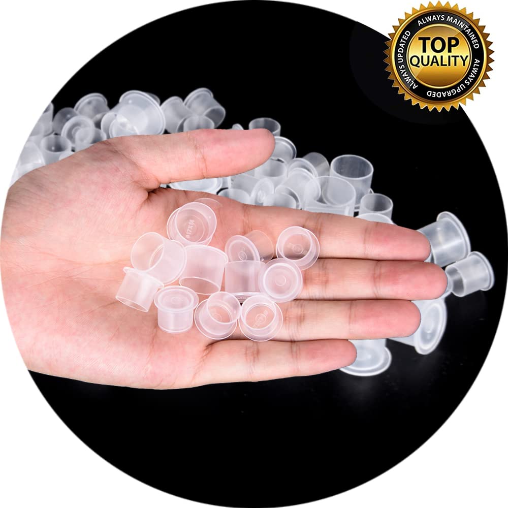 Tattoo Ink Caps with Base Disposable 1000pcs Ink Cups Tattoo Ink Caps Large 17MM
