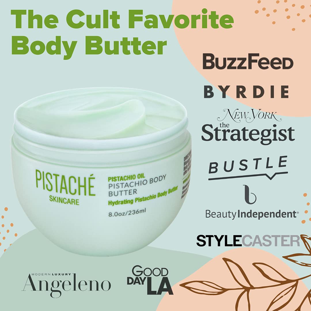 Pistaché Skincare Pistachio Dream Duo Set + Whipped Body Butter + Biscotti Perfume + Nutty + Sweet + Signature Scent