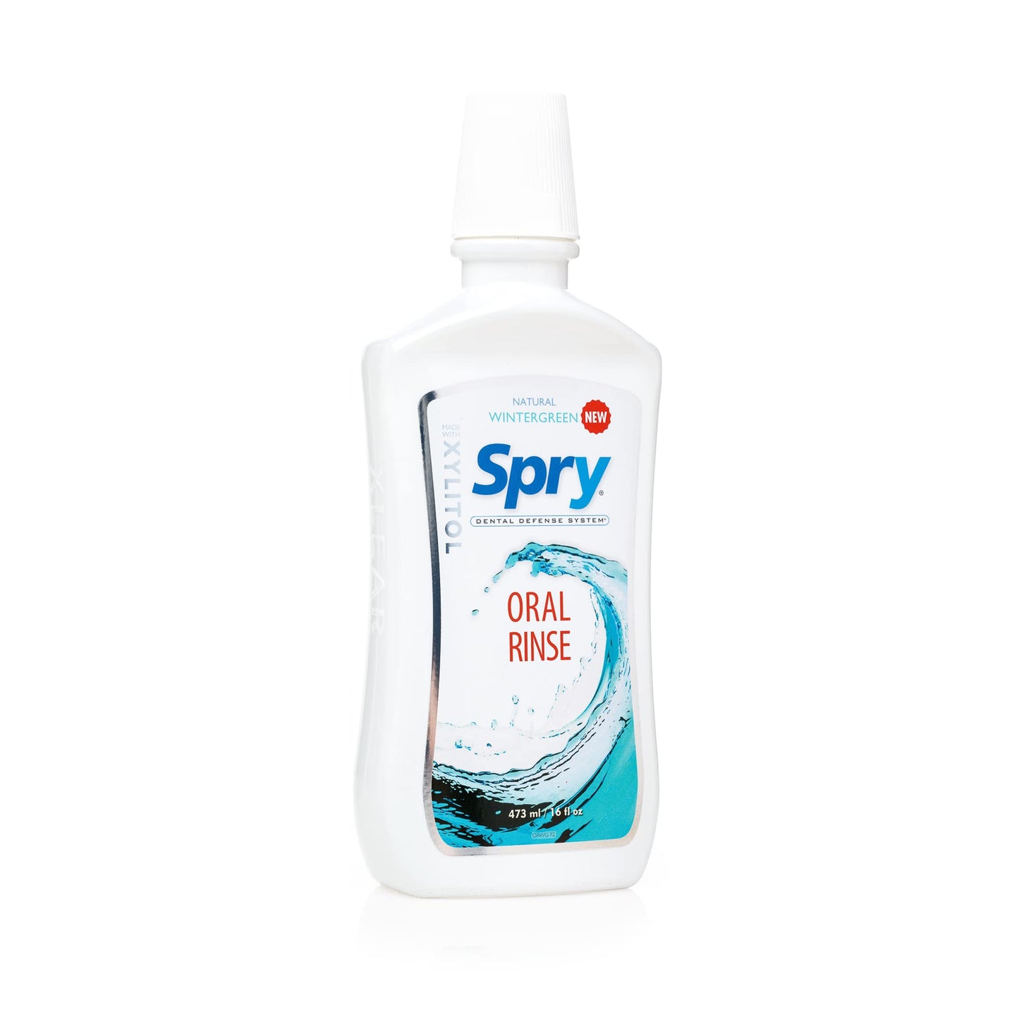 Spry Xylitol Mouthwash Fluoride Free, Oral Rinse with Enamel Support, Natural Wintergreen - 16 fl oz (Pack of 1)