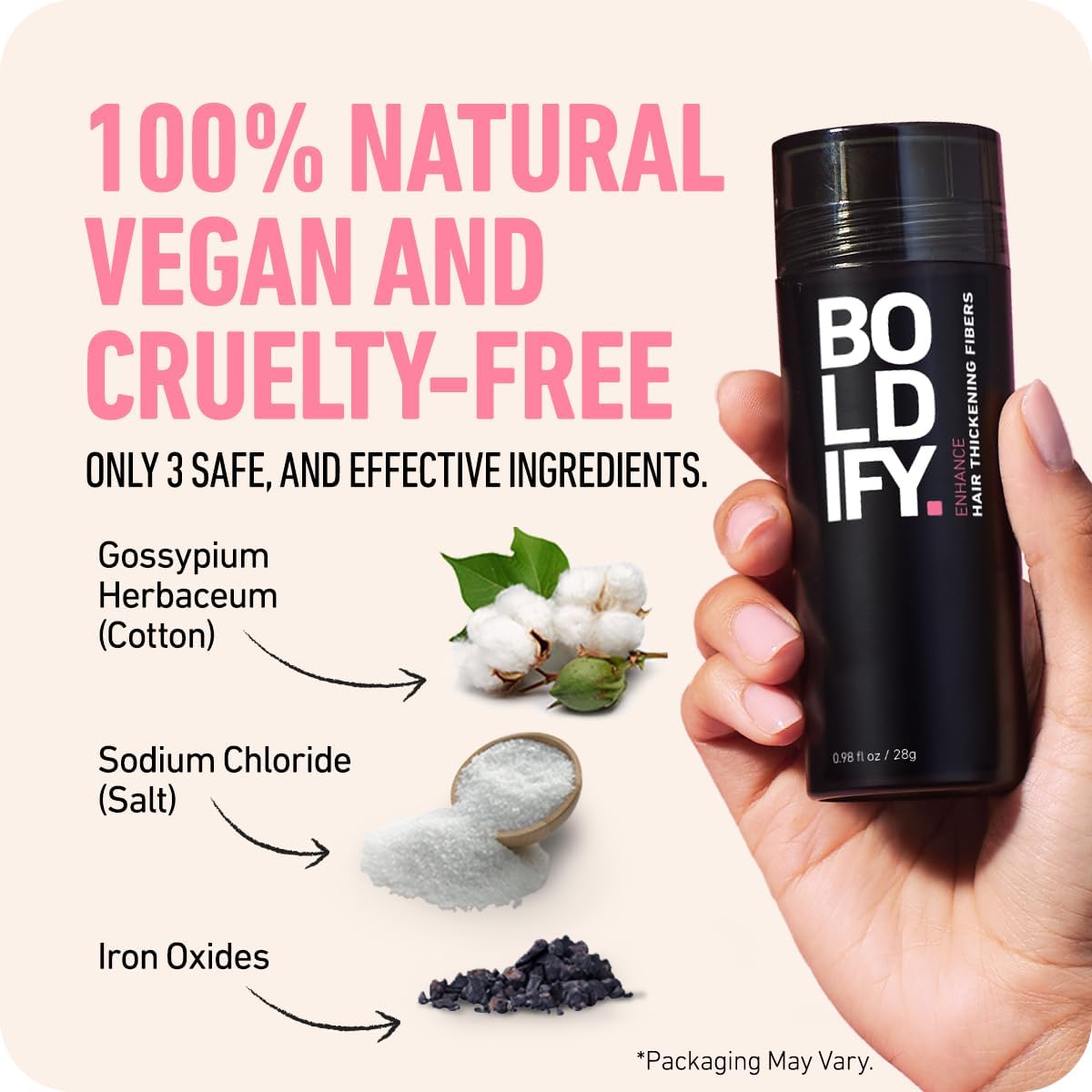 Boldify Thickening Spray + Hair Fiber (Dark Brown) + Shampoo Thicken Up Bundle: Volume, Root Lift, Texture for Thinning Hair