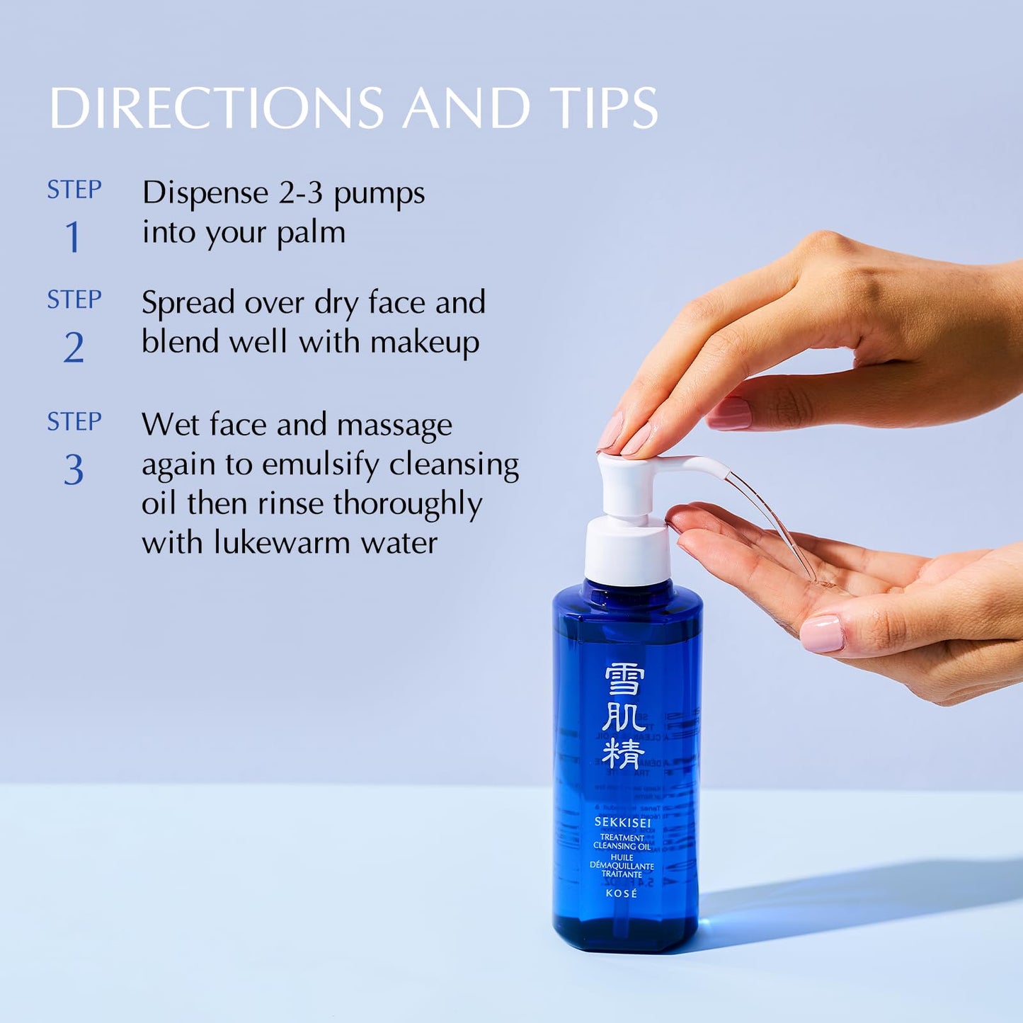 SEKKISEI Glass Skin Duo Bundle: Treatment Cleansing Oil (10.1oz) & Herbal Gel (2.8 oz)