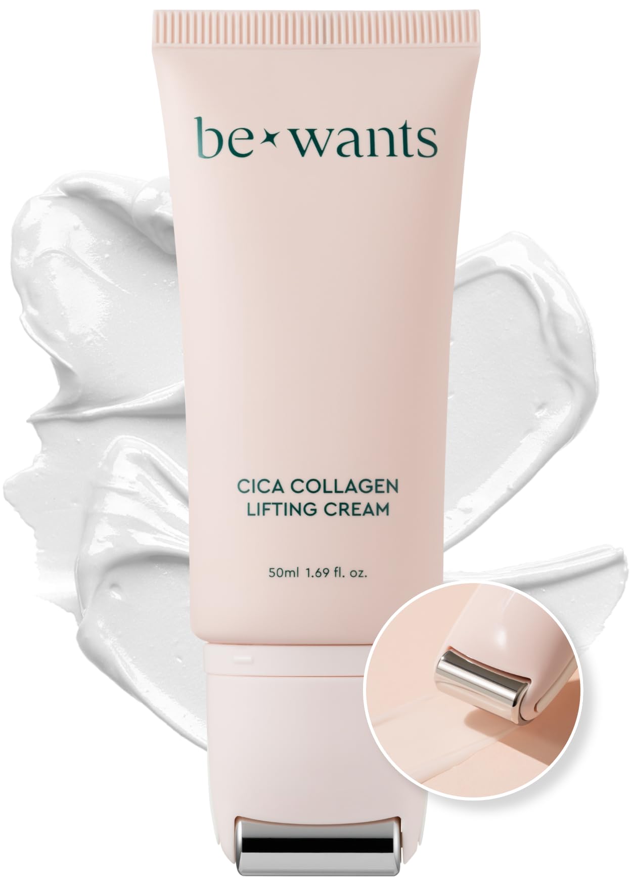 [K-Beauty] Bewants Centella Asiantica Collagen Lifting Cream(1.7 fl oz), Roll-On Eye Serum Stick and Eye Cream
