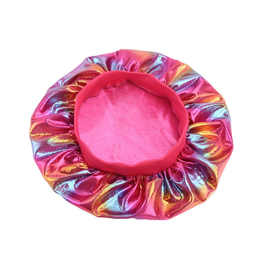 Qhome Luxury Wide Band Satin Bonnet Cap Comfortable Night Sleep Hat Hair Loss Cap