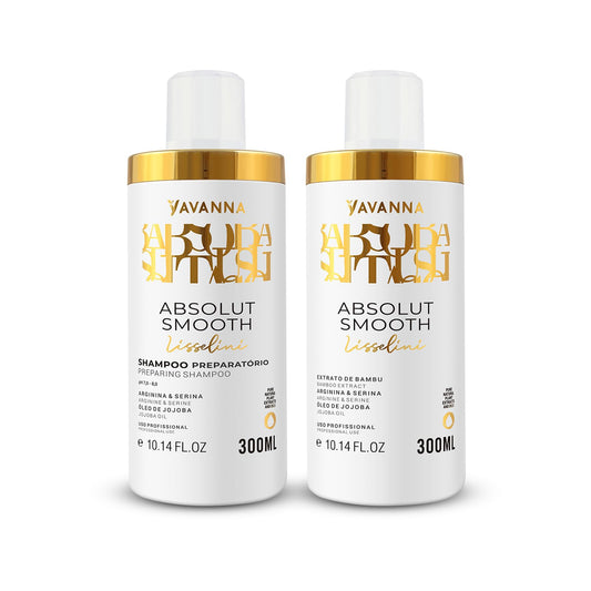 Yavanna - Absolut Smooth Kit - Brazilian Smoothing Treatment - With the New Active called Lisselini it Smooths and Treat the Hair All At The Same Time (300ml / 10,14 Fl. Oz)