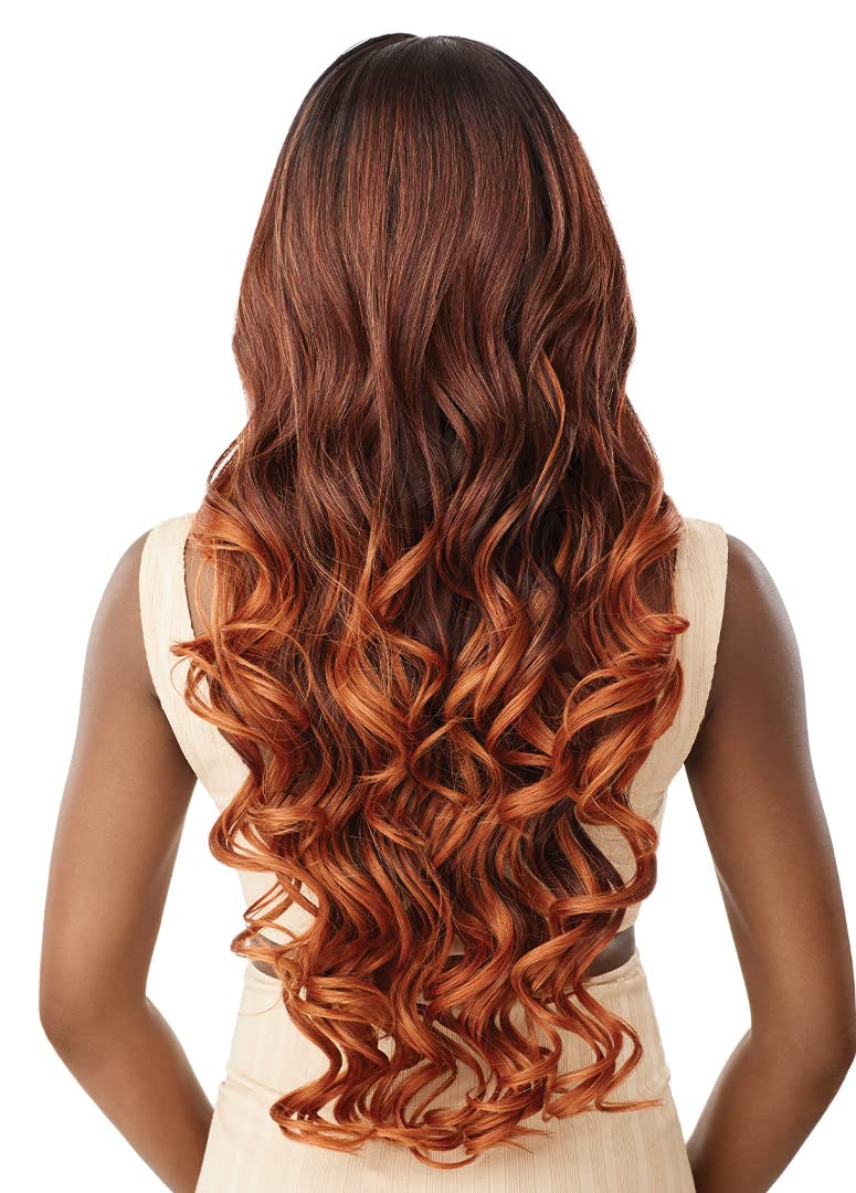 Outre Synthetic Perfect Hairline HD Lace Front Wig - AURABEL (Color:DRFF RED VELVET)
