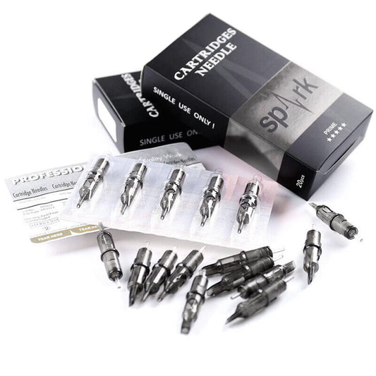 Tatmax International (1RL) 20PCS Spark Disposable Premium Tattoo Cartridge Needles Standard #12 Needles Round Liners (1RL)