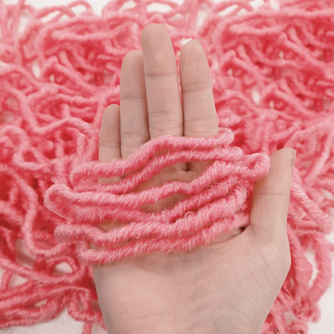 Pink Soft Locs 36 Inch 7 Packs Faux Locs Crochet Hair Whole Strand Pre-looped Long Locs Synthetic Crochet Braids Hair Extensions For Black Women (36inch, 7packs, pink)