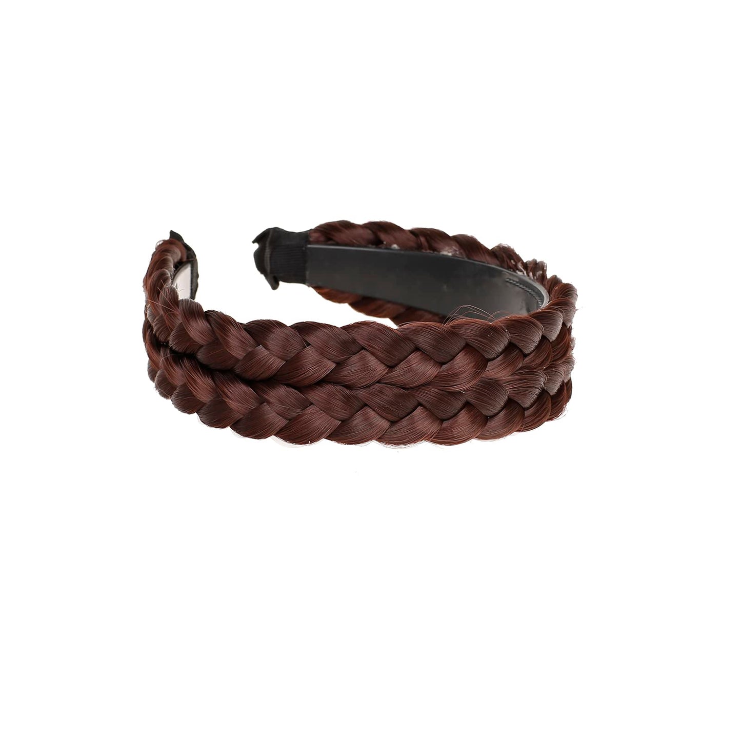 vowyore Braid headband Messy Double strand Wide Hair Classic Chunky Elastic Plaited Synthetic Braids Hairpiece Girl Women Hair Hoop