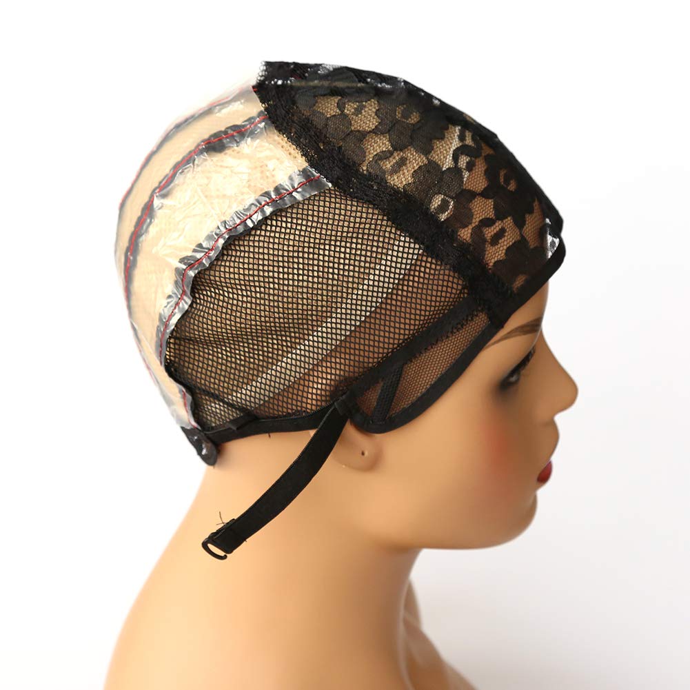 BTWTRY Weaving Cap for Making Wig with Adjustable Strap Wig Cap for Women Girls Medium Size Mesh Lace Wig Cap for DIY Wig (1 Pc, 0060)