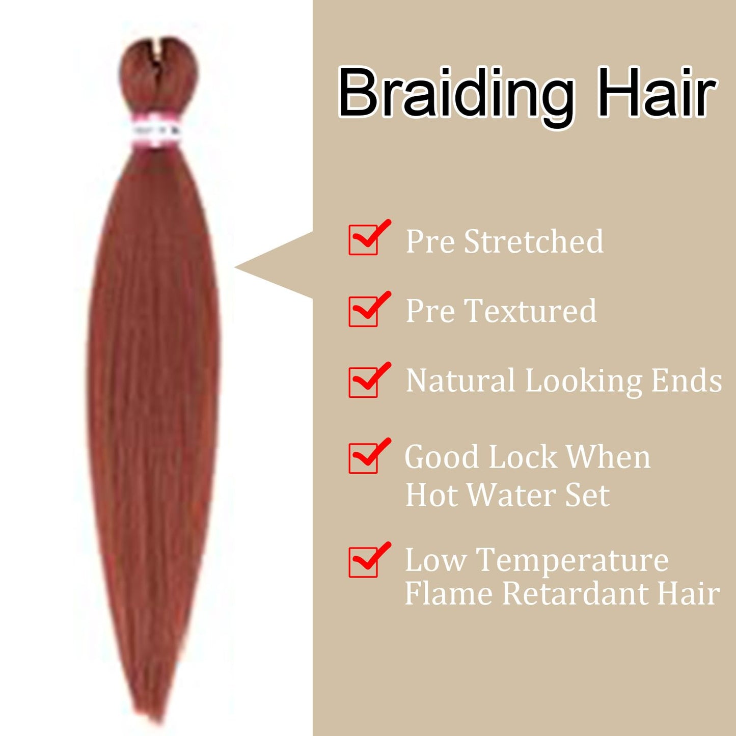 Braiding Hair Pre Stretched Extensions - 3 Packs Colored Hair for Braiding - Soft Yaki Braiding Hair with Hot Water Setting - Light Braiding Hair Extensions (350, 30)