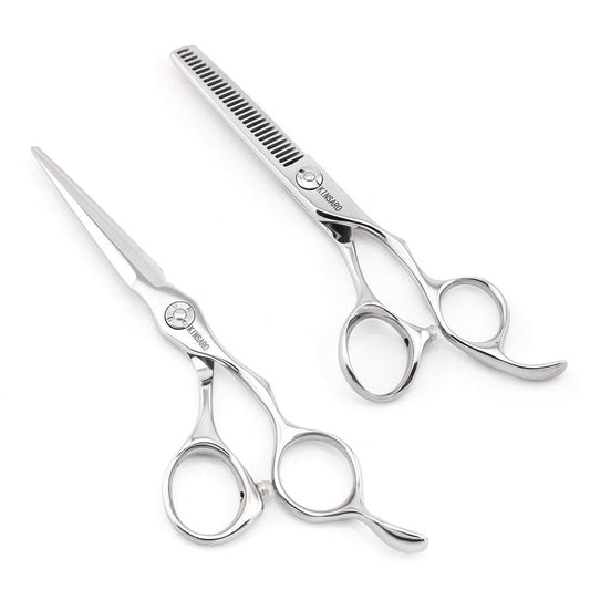 5.5 Inch Hair Cutting Scissors and 5.5 Inch Hair Thinning Scissors Professional Barber Scissors